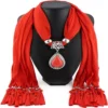 Women Scarf with Necklace Jewelry